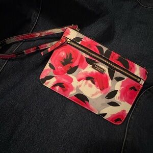 Kate Spade Pink Floral Wristlet